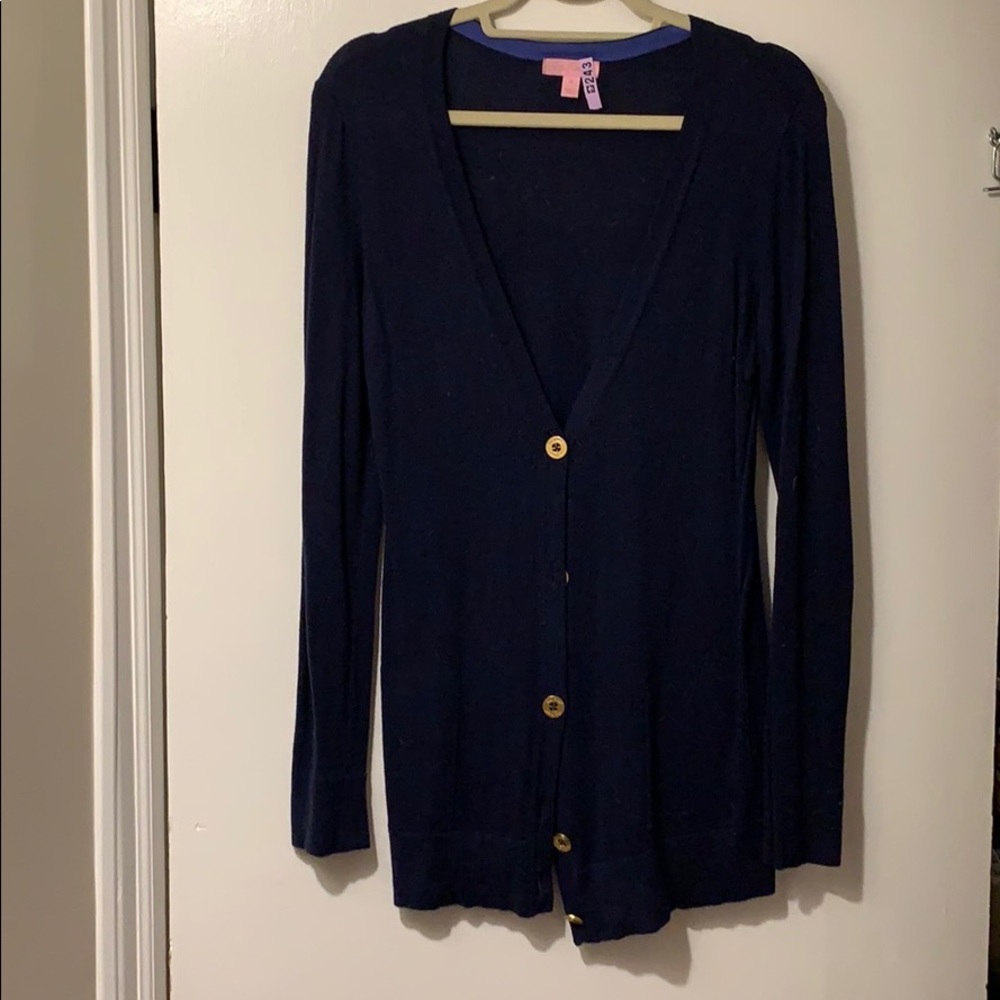 Lilly Pulitzer Navy Cardigan Sweater